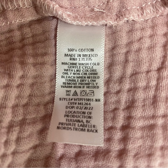 Walking on Sunshine Girl’s Tie Shoulder Dusty Pink Summer Top - Picture 3 of 6